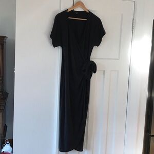 Elegant Black Wrap Dress